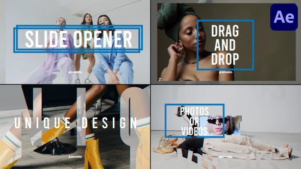 Videohive Slide Opener for After Effects Openers template preview