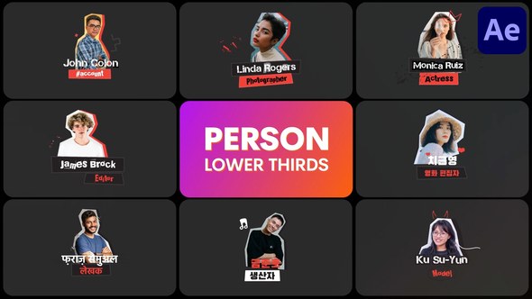 Videohive Person Introducing Lower Thirds for After Effects Elements template preview