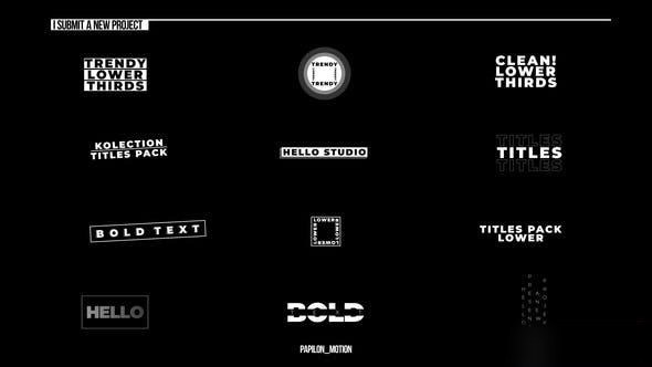 Videohive Modern Titles Pack | After Effects 45216294 Titles template preview