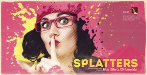 Splatter Promo Video Displays template preview