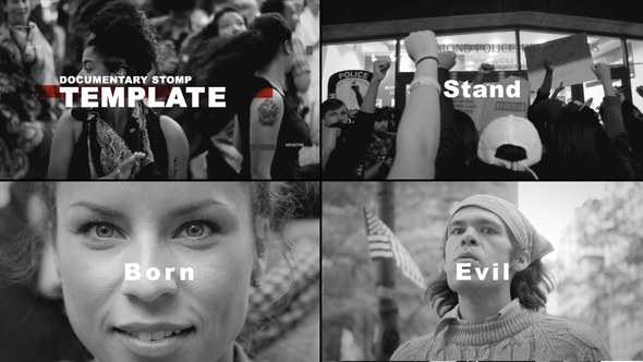 Videohive Documentary Stomp Video Displays template preview