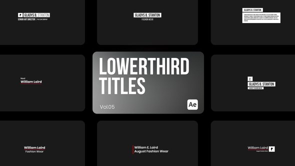Videohive Lowerthird Titles 05 for After Effects Titles template preview