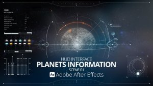 Videohive HUD Interface Planets Information 01 Ae Infographics template preview
