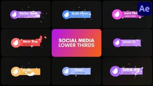 Videohive Social Media Lower Thirds | After Effects 51372125 Elements template preview