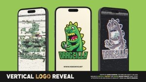 Videohive Vertical VHS Logo Reveal Logo Stings template preview