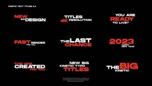 Videohive Kinetic Text Titles 2.0 | AE Titles template preview