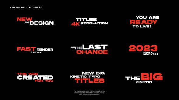 Videohive Kinetic Text Titles 2.0 | AE Titles template preview
