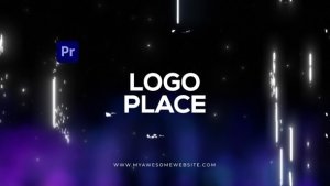 VHS Logo Glitch Premiere Pro template preview