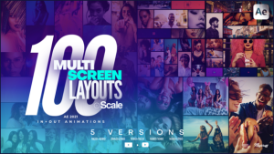 Videohive 100 Multi-Screen Layouts // Scale Broadcast-packages template preview