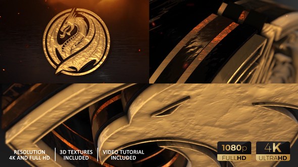 Videohive Gold Epic And Power Logo Reveal Logo Stings template preview