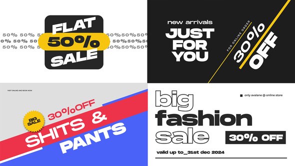 Videohive Fashion Sale Typography Titles template preview