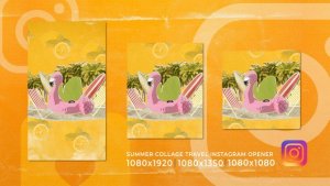 Videohive Collage Summer Holidays Travel | Instagram Stories Logo Opener Product Promo template preview