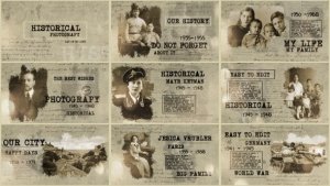 Videohive Historical Photography Video Displays template preview