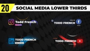 Videohive Social Media Lower Thirds 37894167 Titles template preview