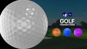 Videohive Golf Ball Transitions for After Effects Elements template preview