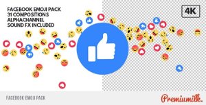 Facebook Emoji Pack Video Displays template preview