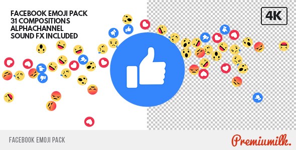 Facebook Emoji Pack Video Displays template preview