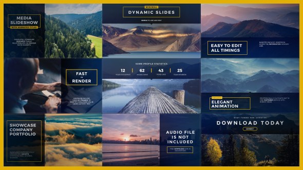 Videohive Dynamic Minimal Slides Video Displays template preview