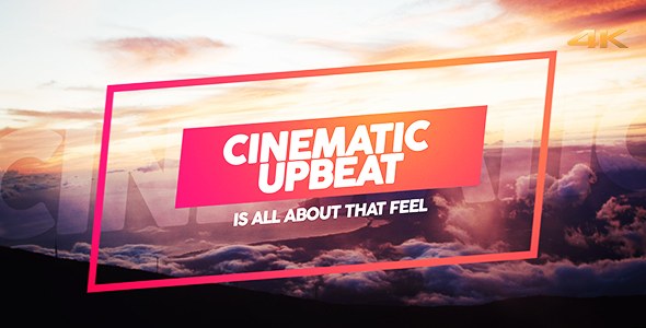 Cinematic Upbeat Slideshow Video Displays template preview