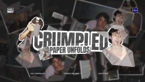 Videohive Crumpled Paper Unfold 60555631 Openers template preview