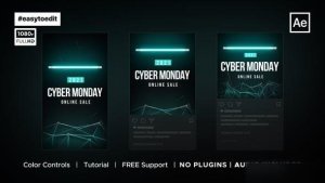 Videohive Vertical | Cyber Monday Promo Openers template preview