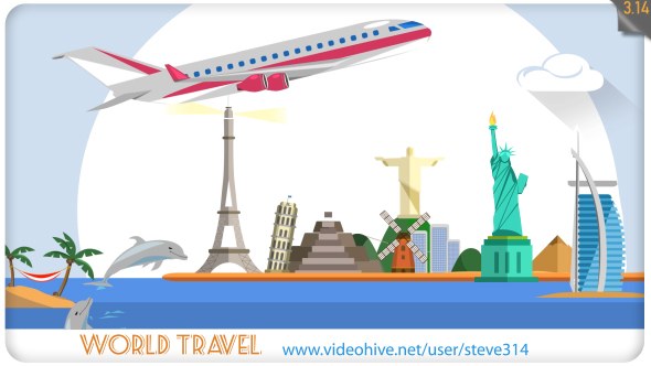 World Travel Video Displays template preview