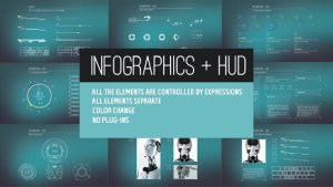 Infographics + HUD Video Displays template preview