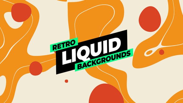 Videohive Retro Liquid Backgrounds Elements template preview