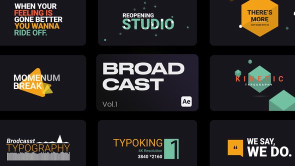 Videohive Broadcast Titles for After Effects Titles template preview