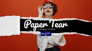 Videohive Paper Tear Transitions Elements template preview