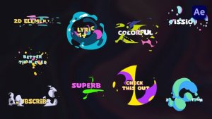 Videohive Colorful Lyric titles [After Effects] Titles template preview