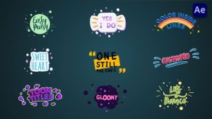 Videohive Colorful cartoon titles & lower thirds #2 [After Effects] Titles template preview