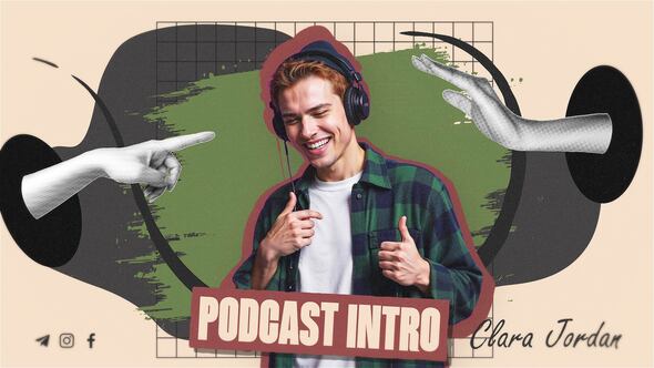 Videohive Collage Podcast Intro 59514169 Openers template preview
