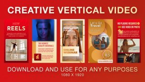 Videohive Vertical Slideshow Reels Red Gold Product Promo template preview
