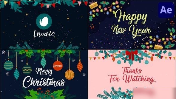 Videohive New Year Greetings Slideshow | After Effects Openers template preview
