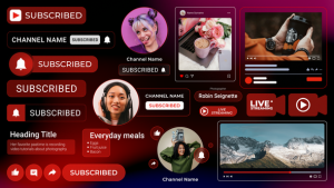 Videohive Social Media Infographics for YouTube Infographics template preview