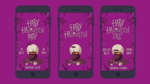 Videohive Happy Halloween Social Media Pack 3 in 1 39786543 Broadcast-packages template preview