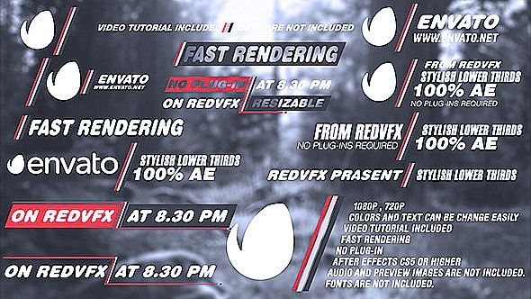 Stylish Lower Thirds Video Displays template preview