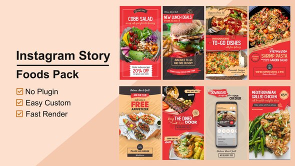 Videohive Food Instagram Stories V12 Product Promo template preview