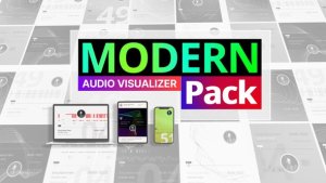 Videohive Modern Audio Visualizer - Minimal Music Visuals Product Promo template preview