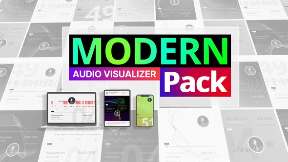 Videohive Modern Audio Visualizer - Minimal Music Visuals Product Promo template preview
