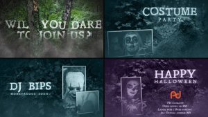 Videohive Halloween Into the Woods Video Displays template preview
