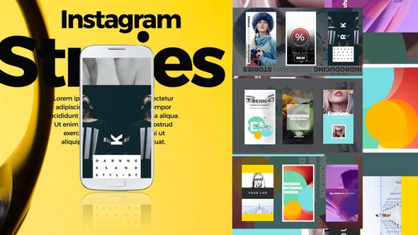 Instagram Stories Video Displays template preview