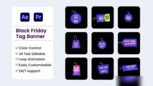 Videohive Black Friday Tag Banner Titles template preview