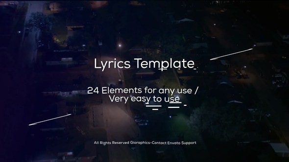 Videohive Lyrics Template and Elements Video Displays template preview