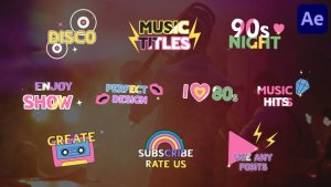 Videohive Music Titles Retro Style | After Effects Titles template preview