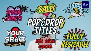 Videohive Pop & Drop Comic Style Titles Titles template preview