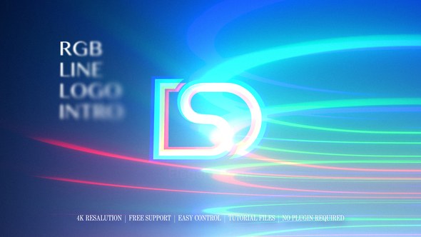 Videohive RGB Line Logo Intro Logo Stings template preview