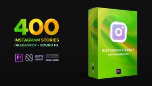 Instagram Library for Premiere Pro Video Displays template preview
