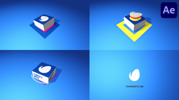 Videohive Crazy Box Logo Reveal | After Effects Logo Stings template preview